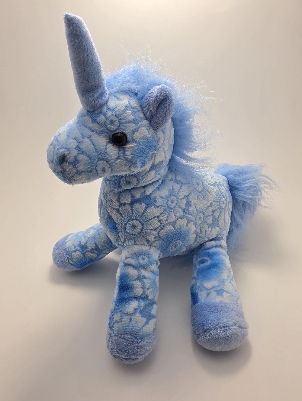 Toys R Us Vintage Blue Unicorn Stuffed Animal Plush (9 inch)